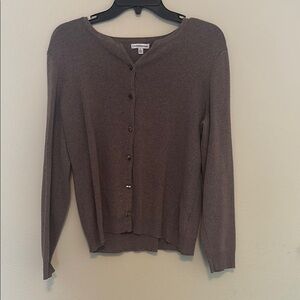 Classic Brown Cardigan with Buttons